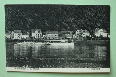 Postcard PC Brodenbach Mosel 1910-1925 Restaurant Anker and Rebstock Town architecture Rheinland Pfalz